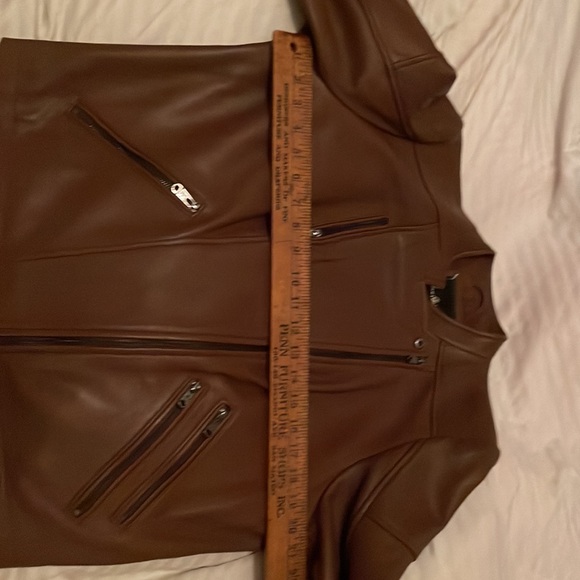 Leather Sam Eldelman beautiful brown jacket - Picture 7 of 9
